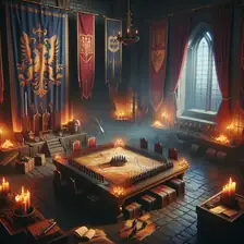 The war room of a Titan Saga: Idle alliance hall