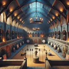 The training hall behind the Titan Saga: Idle arena ladder