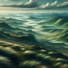 The highlands region where Titan Saga: Idle begins