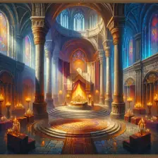 The temple that houses Titan Saga: Idle patron shrines